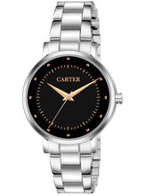 Sandy D Carter Metal Black Analogue Round Watches for Women_Sandy D Carter-148-BK