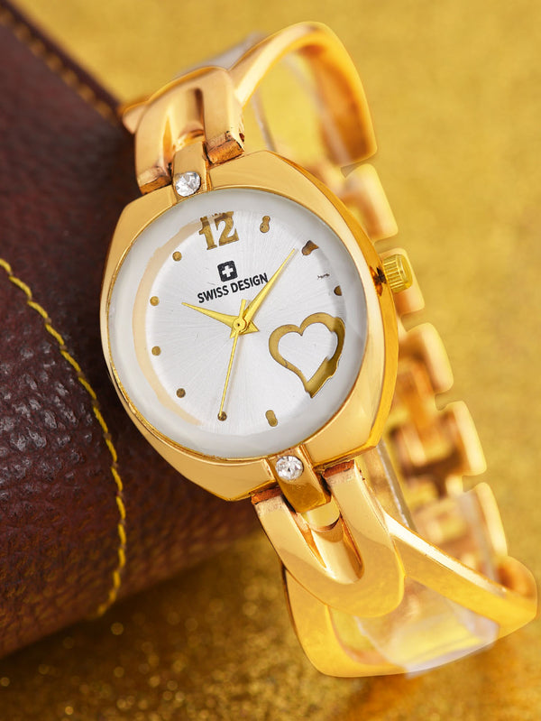 Fluid Gold Stylish Analog Metal Watch For Women SDWatch24-WF2