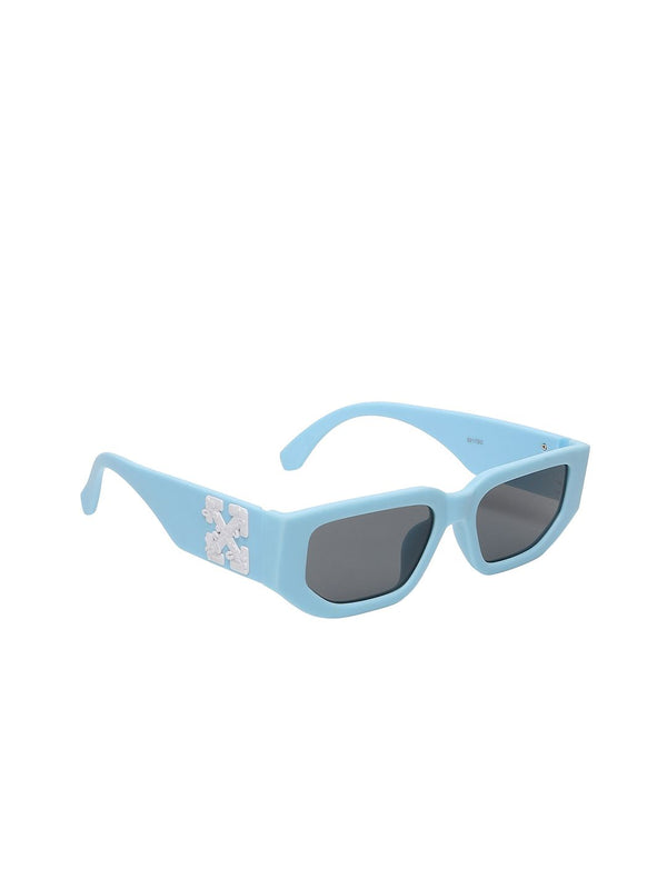 Celebrity Full Rim Blue Plastic Frame With Black UV Protected Lens Wayfarer Sunglasses for Men & Women_8217-4