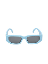 Celebrity Full Rim Blue Plastic Frame With Black UV Protected Lens Wayfarer Sunglasses for Men & Women_8217-4