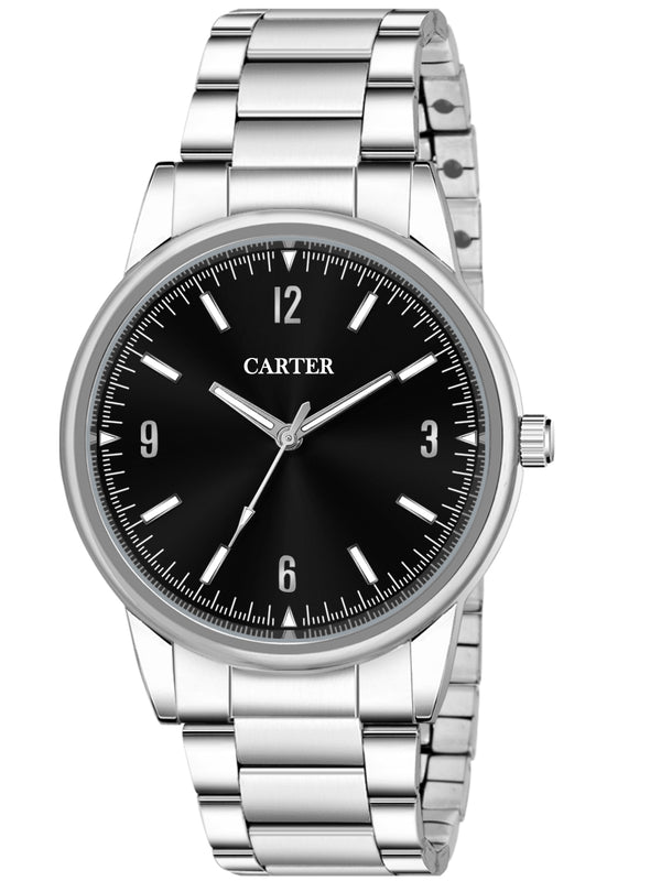 Sandy D Carter Metal Black Analogue Round Watches for Men_Sandy D Carter-189-BK