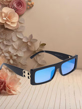 Celebrity Black Plastic Frame With Blue UV Protected Lens Wayfarer Sunglasses for Men & Women_10884-09