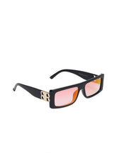 Celebrity Black Plastic Frame With Orange UV Protected Lens Wayfarer Sunglasses for Men & Women_10884-08