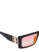 Celebrity Black Plastic Frame With Orange UV Protected Lens Wayfarer Sunglasses for Men & Women_10884-08
