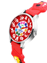 Fantasy World Red 3D Print Rubber Strap Time Teacher Analog Watch Boys & Girls FW-25-SL-17