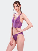 Fleurt Purple Lycra Lace Lingerie Set - One Size (Free Size) For Women Fleurt-Set-170-NEW-PR
