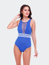 Fleurt Blue Forbe Lycra Baby Doll Dress for Women HOBF-342-BL