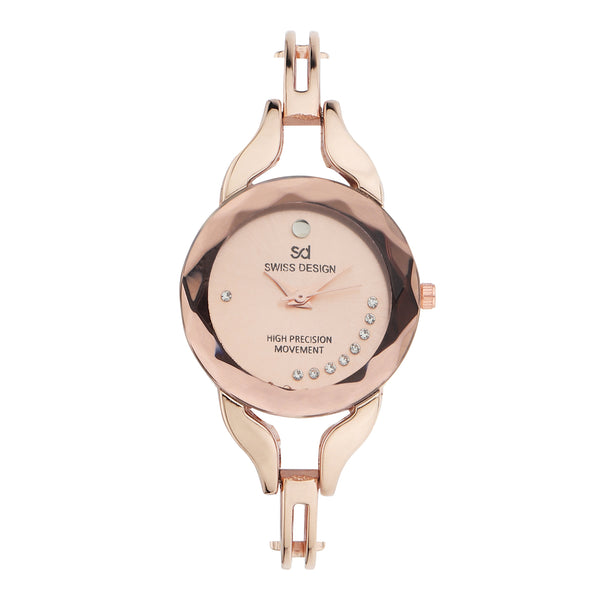 Fluid Rose Gold Stylish Analog Metal Watch For Women SDWatch24-023-RG01