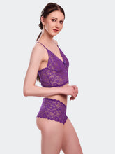 Fleurt Purple Lycra Lace Lingerie Set - One Size (Free Size) For Women Fleurt-Set-170-PR
