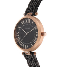 Sandy D Carter Metal Black Analogue Round Watches for Women_SDC24-14-BK1