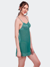 Fleurt Green Power Net Honey Moon Dress Dress for Women HOBF-BD-1024-GR