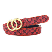 Sandy D Carter Women Red Synthetic Leather Waist Belt for Jeans & Formal Paint SDC-22-541-RD