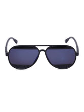 Celebrity Full Rim Black Plastic Frame With Blue UV Protected Lens Avaitor Sunglasses for Men & Women_VO2601