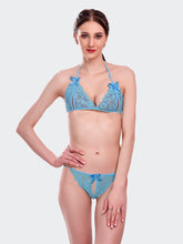 Fleurt Sky Blue Lycra Net Bikni Set I Lingerie Set - One Size (Free Size) For Women Fleurt-Set-206-S.BL