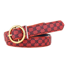 Sandy D Carter Women Red Synthetic Leather Waist Belt for Jeans & Formal Paint SDC-22-543-RD