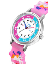 Fantasy World Pink 3D Print Rubber Strap Time Teacher Analog Watch Boys & Girls FW-25-SL-01