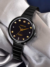 Sandy D Carter Metal Black Analogue Round Watches for Women_SDC24-66-BK
