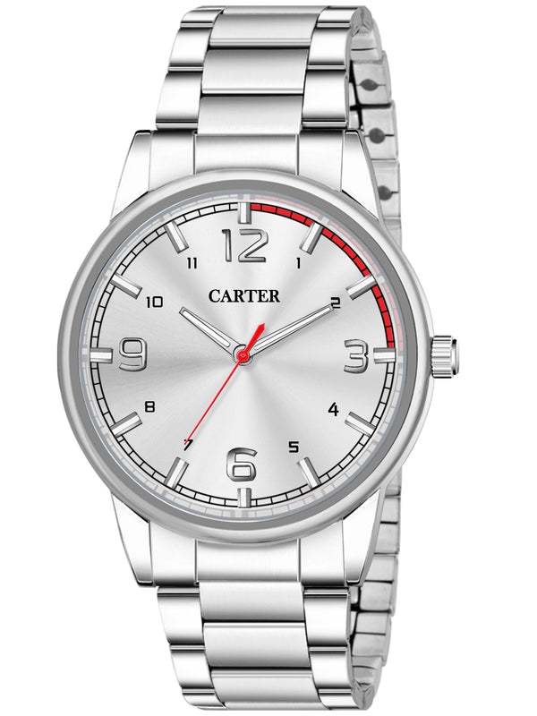 Sandy D Carter Metal Silver Analogue Round Watches for Men_Sandy D Carter-192-SL