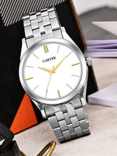 Sandy D Carter Metal White Analogue Round Watches for Men_Sandy D Carter-196-WH