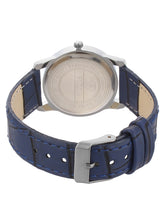 Fluid  Blue Round Leather Strap Analog Watches for Women FLWatch23-734L-BL01