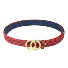 Sandy D Carter Women Red Synthetic Leather Waist Belt for Jeans & Formal Paint SDC-22-541-RD