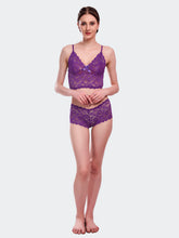 Fleurt Purple Lycra Lace Lingerie Set - One Size (Free Size) For Women Fleurt-Set-170-PR