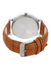 FLUID Tan Leather Strap Watches For Men FLWatch24-737G-TN01