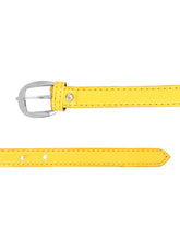 Sandy D Carter Women Yellow Synthetic Leather Waist Belt for Jeans & Formal Paint SDC-501-YL
