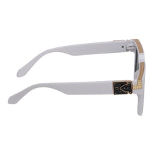 Celebrity White Plastic Frame With Black UV Protected Lens Rectangular Sunglasses for Men & Women_CLIMB-01