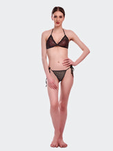 Fleurt Black Lycra Net Bikni Set I Lingerie Set - One Size (Free Size) For Women Fleurt-Set-208-NEW-BK