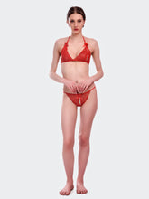 Fleurt Red Lycra Net Bikni Set I Lingerie Set - One Size (Free Size) For Women Fleurt-Set-206-RD