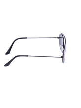 Celebrity Full Rim Black Metal Frame With Blue UV Protected Lens oval Sunglasses for Men & Women_5716402
