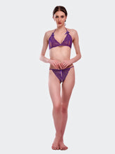 Fleurt Purple Lycra Net Bikni Set I Lingerie Set - One Size (Free Size) For Women Fleurt-Set-206-PR