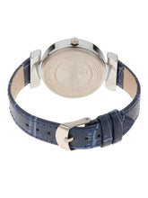 Fluid  Blue Round Leather Strap Analog Watches for Women FLWatch24-783L-BL01