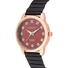 Sandy D Carter Metal Rose Gold Analogue Round Watches for Women_SDC24-60-RG-RD
