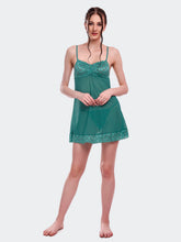 Fleurt Green Power Net Honey Moon Dress Dress for Women HOBF-BD-1024-GR