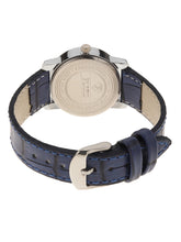 Fluid  Blue Round Leather Strap Analog Watches for Women FLWatch24-785L-BL01