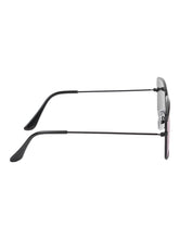 Celebrity Full Rim Black Metal Frame With Blue UV Protected Lens Squire Sunglasses for Men & Women_7603607