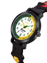 Fantasy World Black 3D Print Rubber Strap Time Teacher Analog Watch Boys & Girls FW-25-BK-09