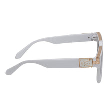 Celebrity White Plastic Frame With Black UV Protected Lens Rectangular Sunglasses for Men & Women_EDDY-07