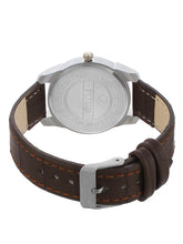 Fluid  Brown Round Leather Strap Analog Watches for Women FLWatch24-736L-BR01