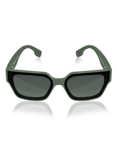 Celebrity Green Polycarbonate Frame With Grey UV Protected Lens Browline Sunglasses for Unisex_LH101-GR