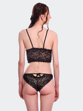 Fleurt Black Lycra Lace Lingerie Set - One Size (Free Size) For Women Fleurt-Set-170-NEW-BK