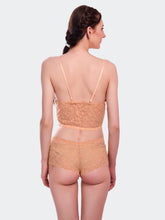 FLEURT Gold One Size Polyester Boy Shorts Mid-Rise Lingerie Set For Women Fleurt-Set-170-GD