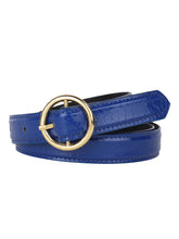 Sandy D Carter Women Blue Synthetic Leather Waist Belt for Jeans & Formal Paint SDC-22-529-BL