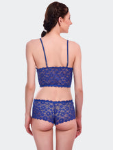 Fleurt R.Blue Lycra Lace Lingerie Set - One Size (Free Size) For Women Fleurt-Set-170-R.BL