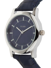 FLUID Blue Leather Strap Watches For Men FLWatch24-785G-BL01