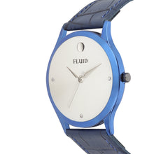 FLUID Blue Leather Strap Watches For Men FLWatch24-788G-WH01