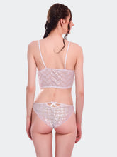 Fleurt White Lycra Lace Lingerie Set - One Size (Free Size) For Women Fleurt-Set-170-NEW-WH