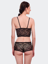 Fleurt Black Lycra Lace Lingerie Set - One Size (Free Size) For Women Fleurt-Set-170-BK
